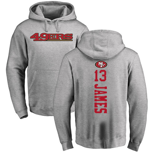 Men San Francisco 49ers Ash Richie James Backer #13 Pullover NFL Hoodie Sweatshirts